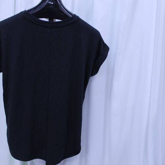 Cupio Black Rolled Sleeve Tee - Picture 7 of 9